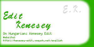 edit kenesey business card